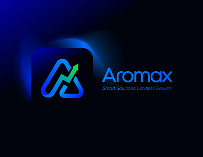 Aromax - A logo, A letter, Modern logo, Marketing, Tech, App a letter logo a logo ai app application branding creative logo gradient graphic design logo logo design logo designer logo maker marketing modern a logo modern logo software ui web website