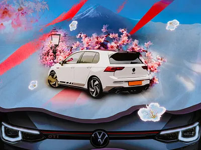 Volkswagen Golf GTI Car Poster advertising branding car design golf gti graphic design poster poster design social media social media post volkswagen