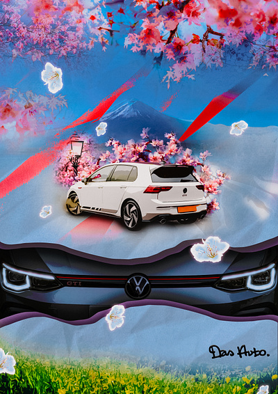 Volkswagen Golf GTI Car Poster advertising branding car design golf gti graphic design poster poster design social media social media post volkswagen