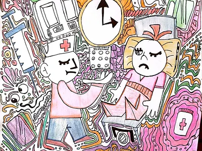 Abstract Traditional Drawing art illustration traditional art