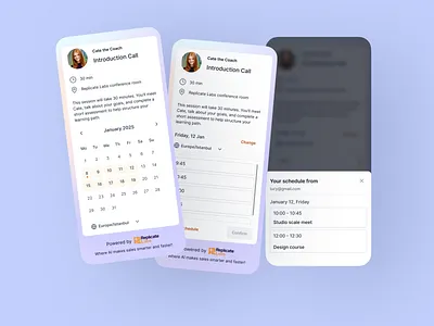 Mobile Scheduling UI ai appointmentbooking calendar calenderui cleanui datepicker figma graphic design interactiondesign intoductioncall mobileappdesign mobiledesign mobileinterface scheduling ui uiux userinterface uxdesign webdesign yx