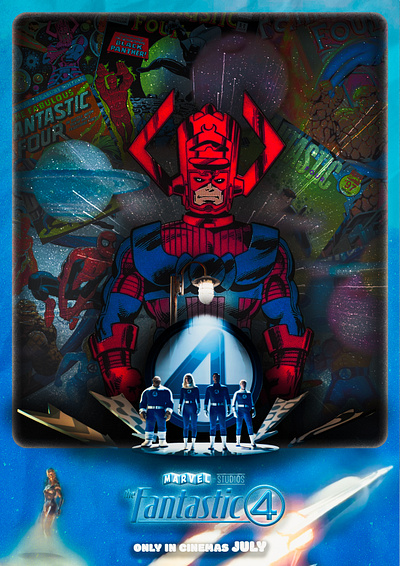 Fantastic Four Movie Poster advertising branding cinema comics design fantastic four graphic design illustration marvel movie poster poster poster design social media social media content