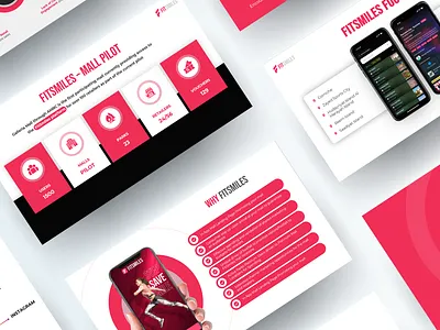 Fitsmiles - Fitness Pitch Deck app canva fitness google presentation google slides pitch deck design powerpoint design powerpoint presentation ppt slides presentation designer sales presentation sports