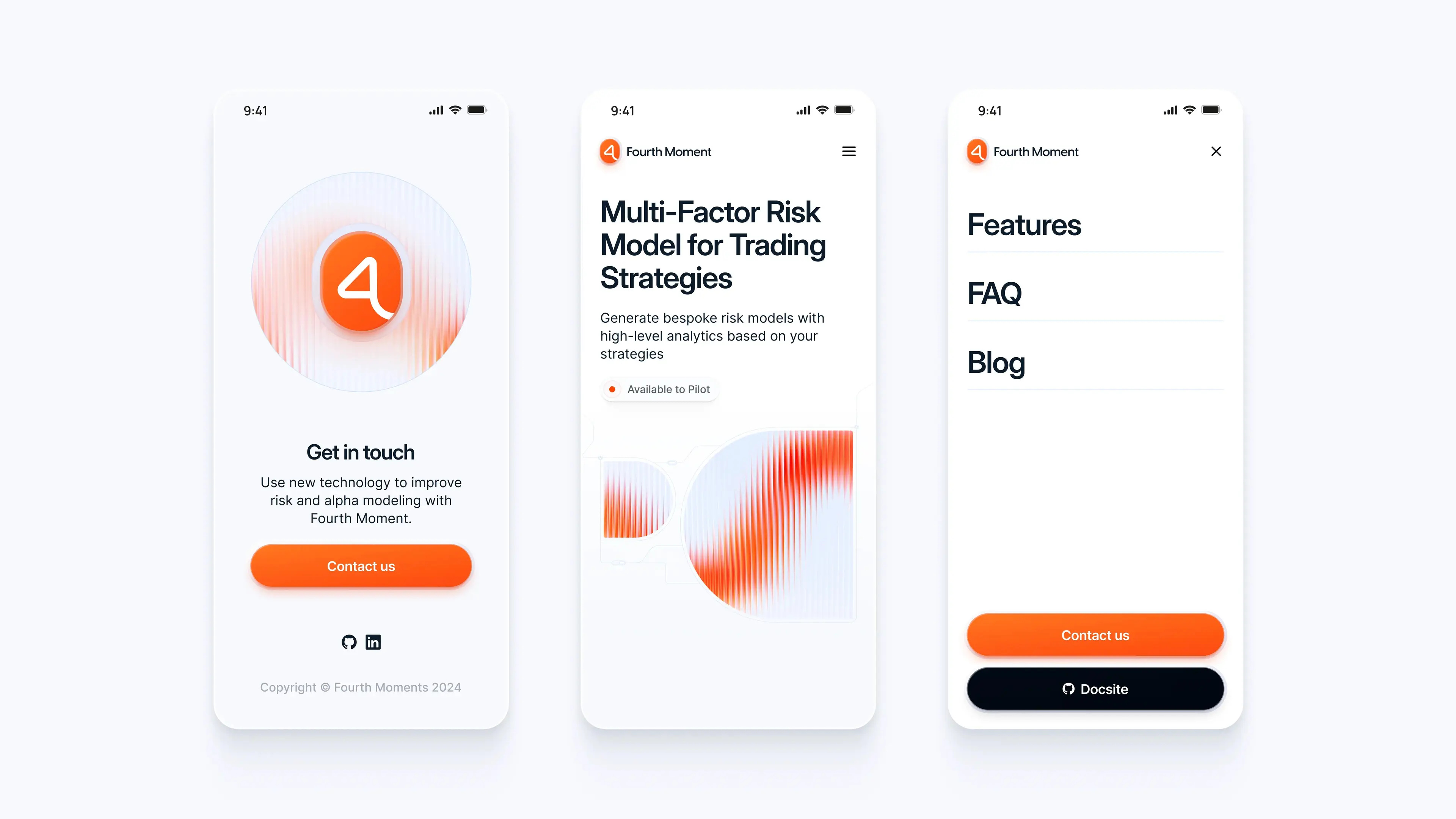 4th moment branding clean design digital graphic design logo minimal ui website