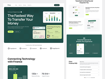 Finance Landing Page finance fintech investment landing page ui