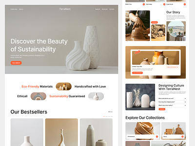 E-Commerce Website Design ecommerce landing page ui website