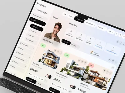 TopProducer - Real Estate CRM Dashboard ai app b2b business crm dashboard design estate interface platform product property proptech real estate saas software ui ux web