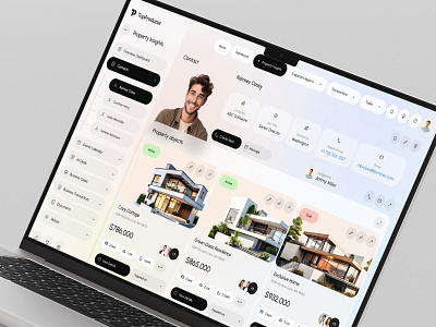 TopProducer - Real Estate CRM Dashboard ai app b2b business crm dashboard design estate interface platform product property proptech real estate saas software ui ux web