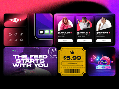Triller UI – Visual Identity Overview community focused