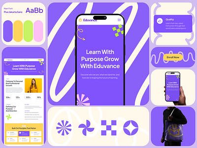 Eduvance About Page - Education Website & Mobile App app design branding design figma mobile app ui uiux ux web design