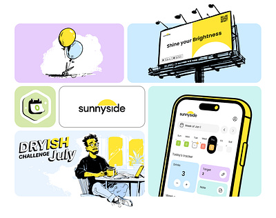 Sunnyside App – Visual Identity Overview mobile app