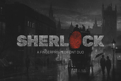 Sherlock Font Duo display display font duo finger duo fingerprints font modern prints sans serif sherlock sherlock font duo