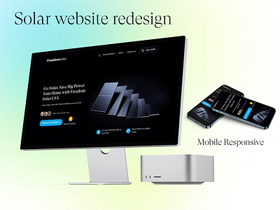 Solar Company website Redesign dribbbleportfolio