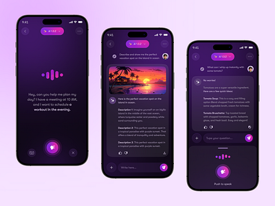 AI Chatbot & Image Generator Mobile App ai bot ai business app ai chatbot app app design app interfaces assistant chatbot chatbot app clean conversation dark mode image image generator mobile mobile app uiux