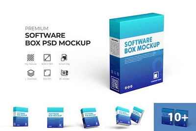 Premium Software Box Mockup PSD box mockup half side mockup template packaging mockup paper box mockup premium software box mockup psd psd mockup realistic mockup stand up box