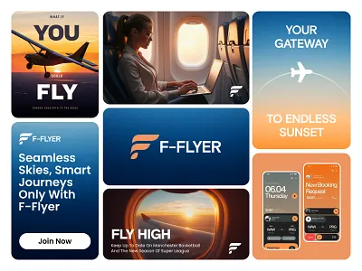 F-FLYER – Smart Airline App & Branding Design 3d animation app design brand brand design brand identity brand strategy branding fly flying logo motion graphics techwitpro travel ui web