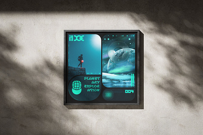 Planetary Exploration Animated Poster branding design digital art graphic design illustration poster art poster design typography