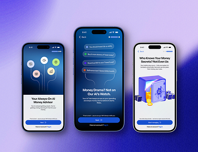 User Onboarding Design - Money Manager App app design onboarding design ui