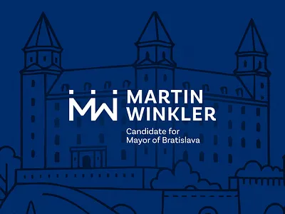 Martin Winkler | Candidate for Mayor of Bratislava branding bratislava candidate capital city castle castle symbol city government logo mayor monogram political symbol