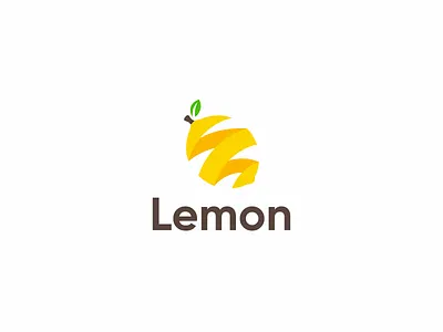 Lemon logo design food fruit lemon logo logo design minimal minimalist simple symbol twisted