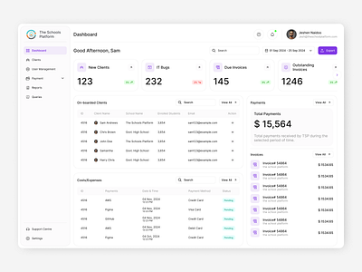 School Management Dashboard UI dashboard data visualization dribbble educational dashboard figma saas ui school management school management dashboard school management system school system ui ui design uiux uxdesign