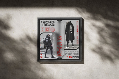 Tech Wear Poster Design branding design digital art graphic design illustration poster art poster design typography