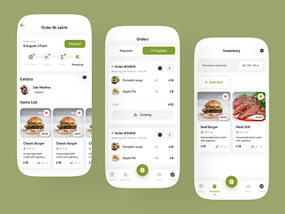 Restaurant Order - App Design app design delivery app design food food app food delivery food delivery app mobile mobile app mobile app design mobile design restaurant restaurant app ui ui design ux