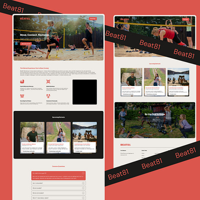 Beat81 – Fitness Retreat Website branding figma photoshop squarespace squarespace site ui ux workout