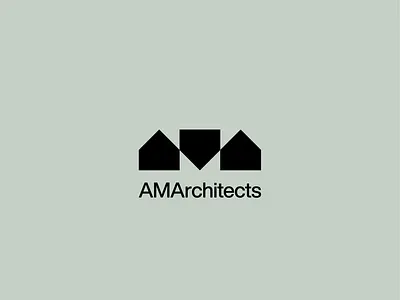 AMArchitects (REVISITED) ama architect architecture branding building clean design holding home house house planning illustration logo logotype minimal monogram retail simple type typography