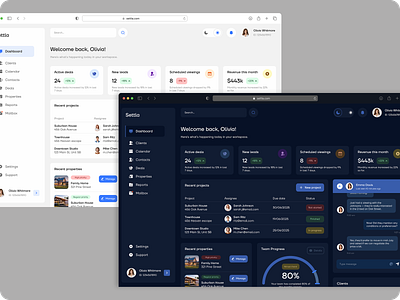 Settla – SaaS CRM Platform for Real Estate Agencies crm dashboard saas ui ui design ux ux design uxui web application