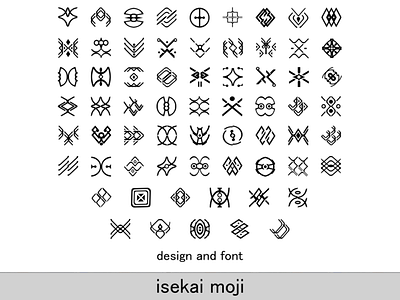 Isekai moji font font design icon icon design logo logo design symbol
