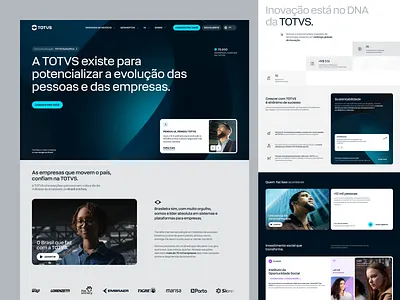 TOTVS Web site Redesign Concept concept landing page modern landing page modern site site ui ui design ux ux design web website website concept