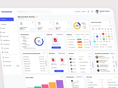 👩‍💼 Talento Hub – HRM Dashboard attendancetracker dashboard design dribbleshots employeemanagement figma design hr portal design hrm design hrmdashboard hrtech payroll dashboard ui ui design ui ux design user interface design ux ux design web app design web portal design webdashboard website design