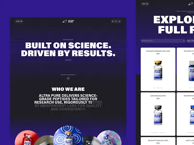 Pharmacy UI/UX Design dark ui drug store full page landing page online store pharmacy shop ui design ui designer uiux web design website designer