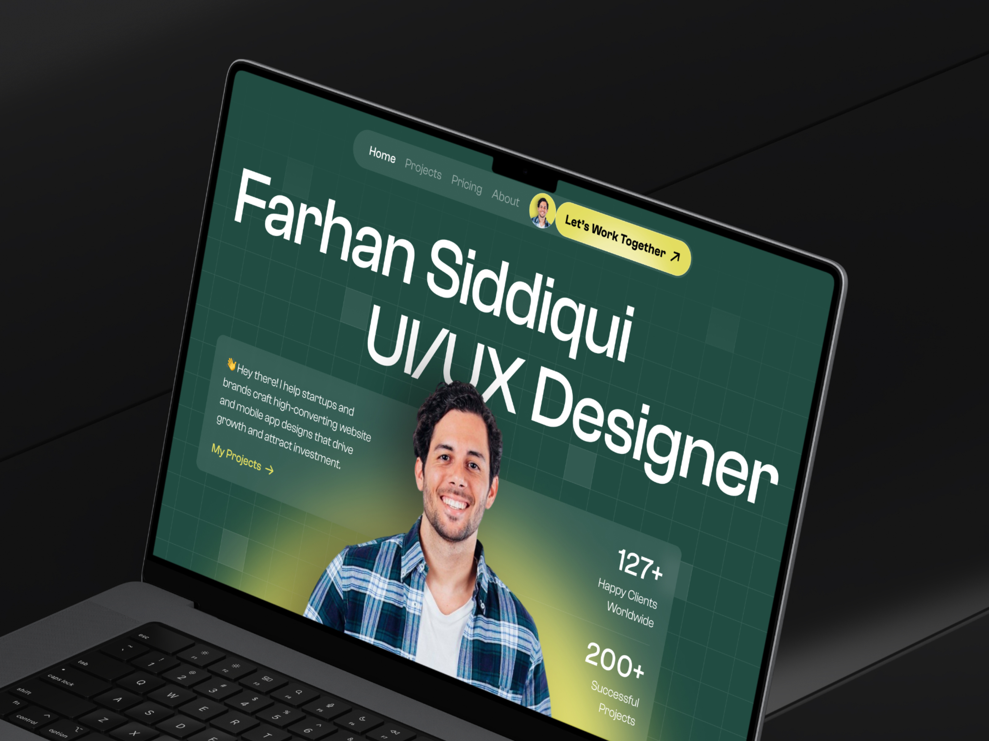 Personal Portfolio Website Design clean ui design designer portfolio designerzafor figma design personal branding personal portfolio portfolio website portfolio website design trending design ui ui design user interface website design