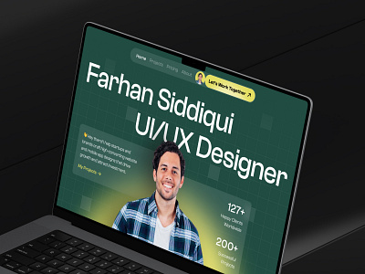 Personal Portfolio Website Design clean ui design designer portfolio designerzafor figma design personal branding personal portfolio portfolio website portfolio website design trending design ui ui design user interface website design