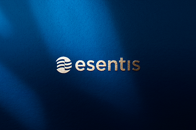 Esentis essential tissue hygiene products icon logo minimalist monogram professional tissue toilet paper