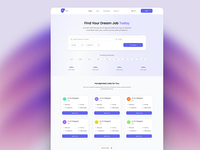 Job Finder — The Smarter Way to Work branding design graphic design illustration logo ui uiux ux web webdesign