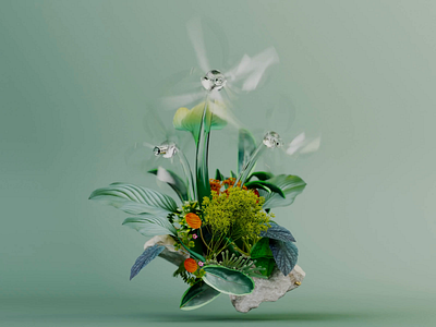 Living System Render – Bio-Inspired Design, CG & Motion 3d 3d animarion 3d art 3d digital art 3d graphic 3d modeling 3d visual animation blender cg cg animation cg art flowers illustration motion motion graphics nft render web design web3