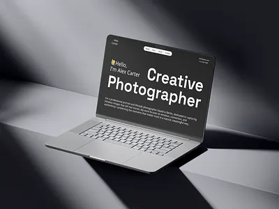 Photography Portfolio Website Design creative website dark theme photography portfolio photography website portfolio website ui design ux design visual storytelling web design website design