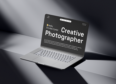 Photography Portfolio Website Design creative website dark theme photography portfolio photography website portfolio website ui design ux design visual storytelling web design website design