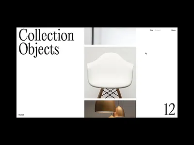 Collection Objects animation clean creative gallery interface minimal motion motion graphics portfolio ui ux web webdesign