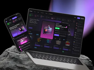 Unbox Joy: Gamified Shopping Experience UI 🎁 Mystery box 3d @webapp crypto ui uiux desgin