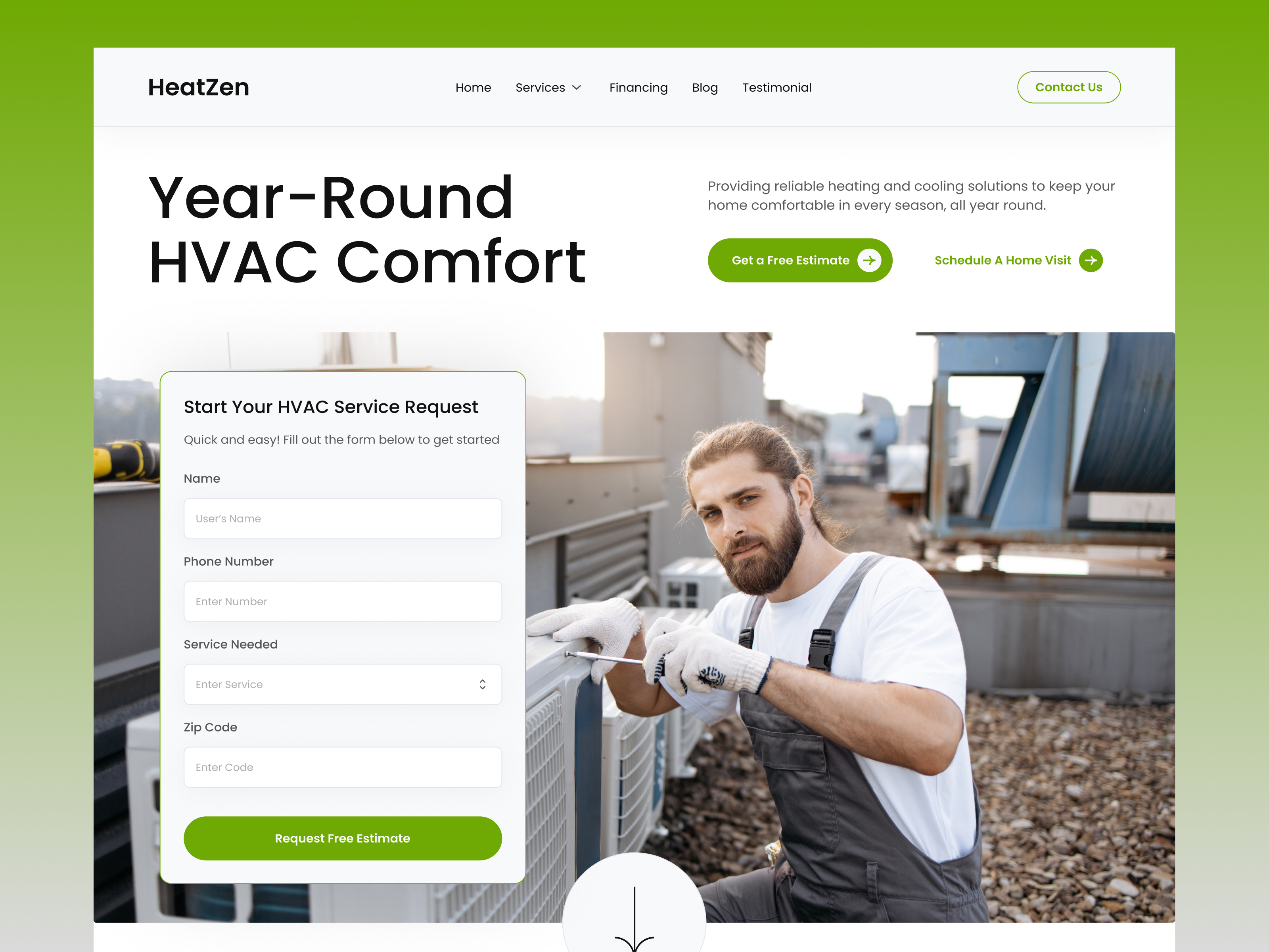 Example of 🔥 Hvac Website + Webflow Build