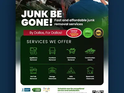Junk Removal Flyer Canva Template – Get Noticed & Book More Jobs canva template flyer flyer design flyer template junk removal junk removal flyer junk removal flyer template