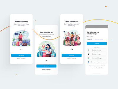 Travel App Onboarding UI appdesign dribbbletrendning firsttimeexperience interaction design ios design mobile ui mobiledesign oboarding travelapp travelui uiux