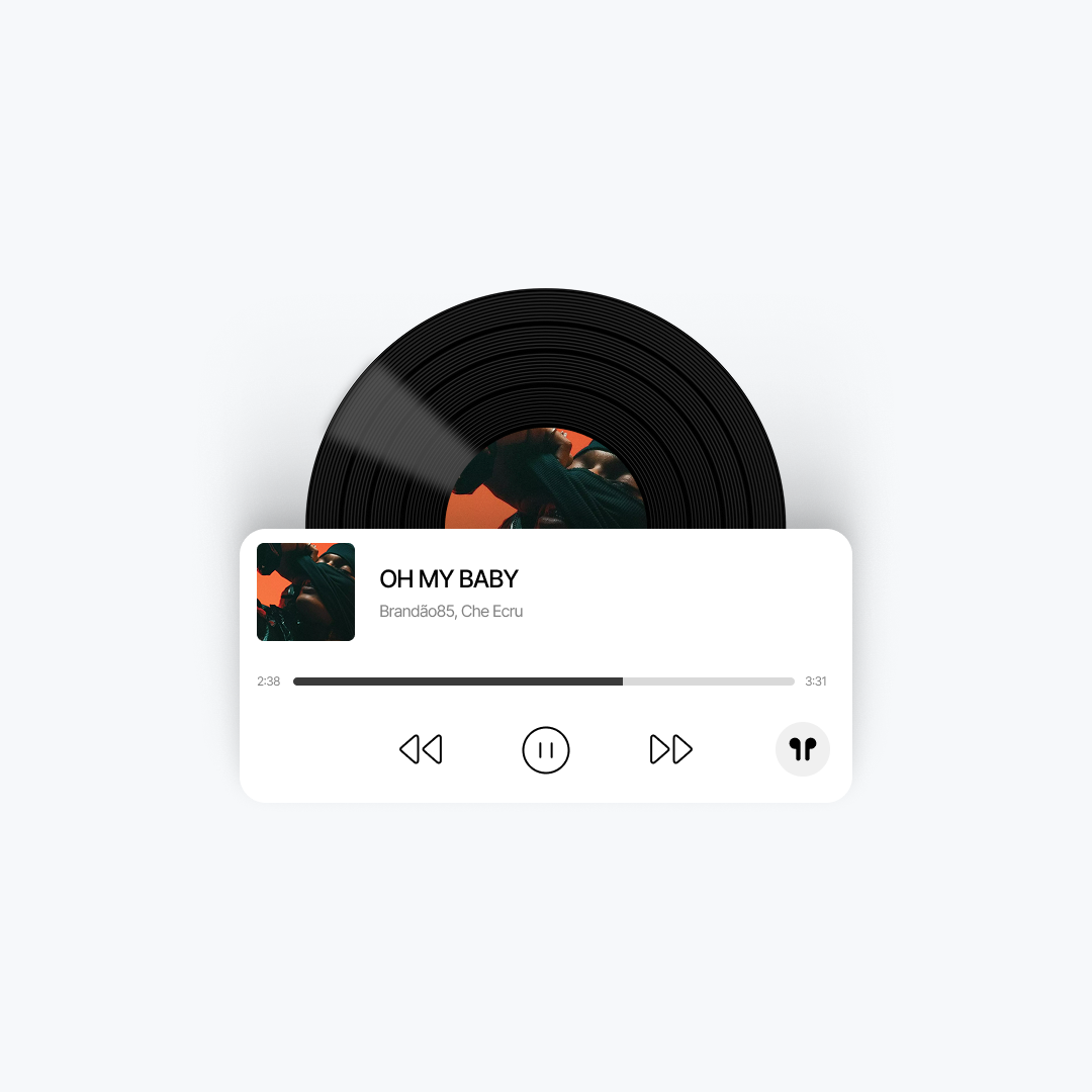 Music Player app design graphic design illustration mobile ui ux