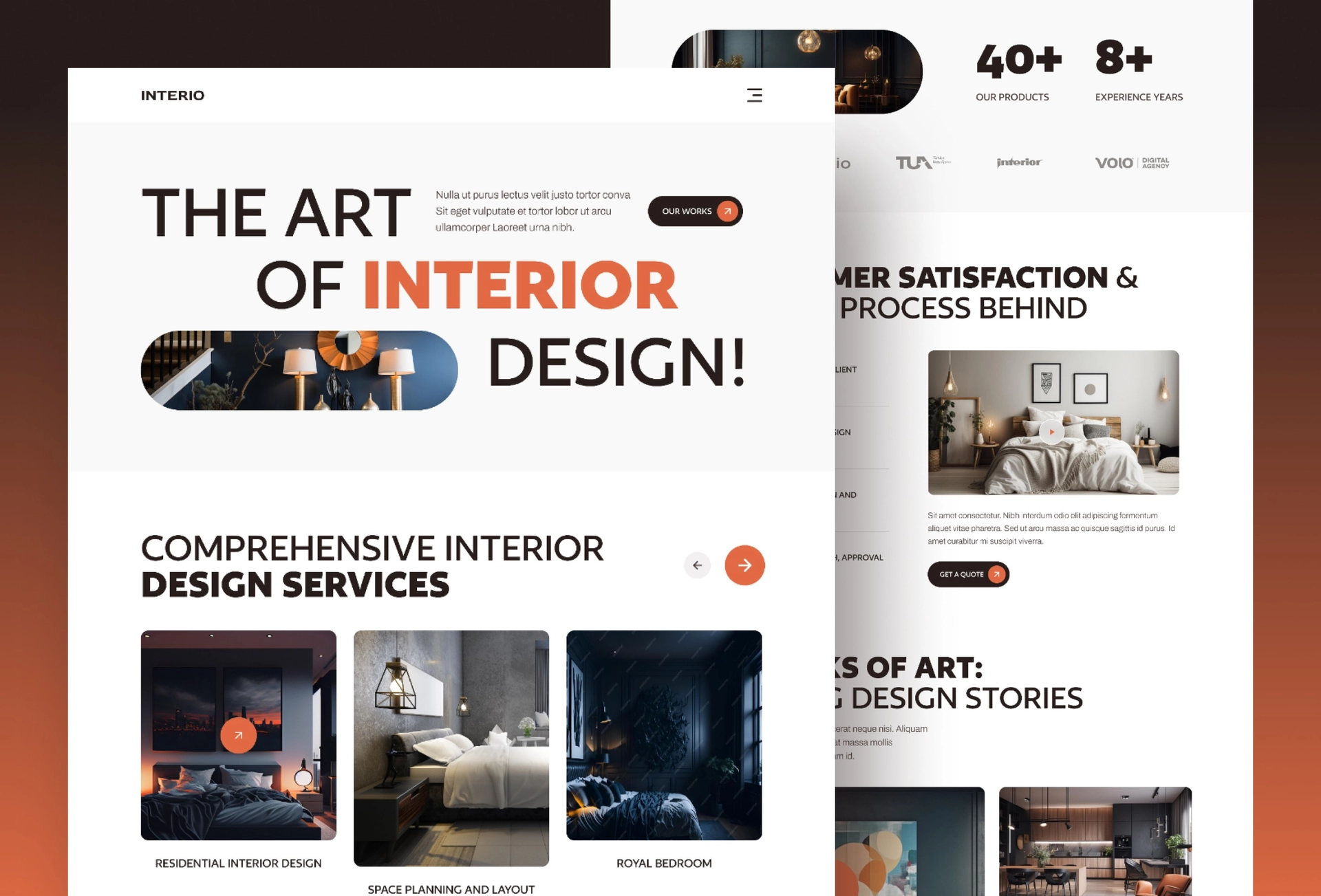 Interior Service Website Design branding figma graphic design ui web design webflow website design