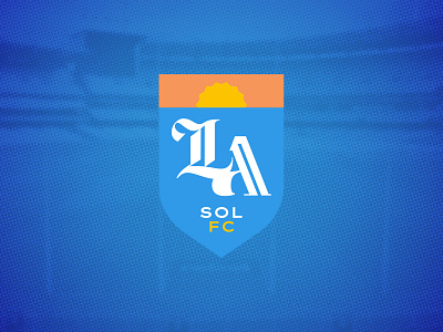 LA Sol FC branding crest design football graphic design illustration la logo los angeles sun vector