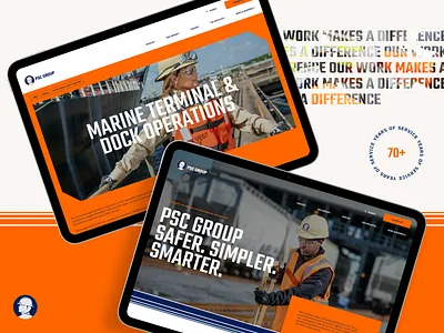 PSC Group b2b construction industrial logistics ui ux webflow website